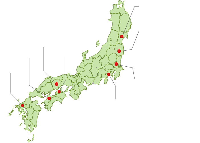 国産銘石産地マップ